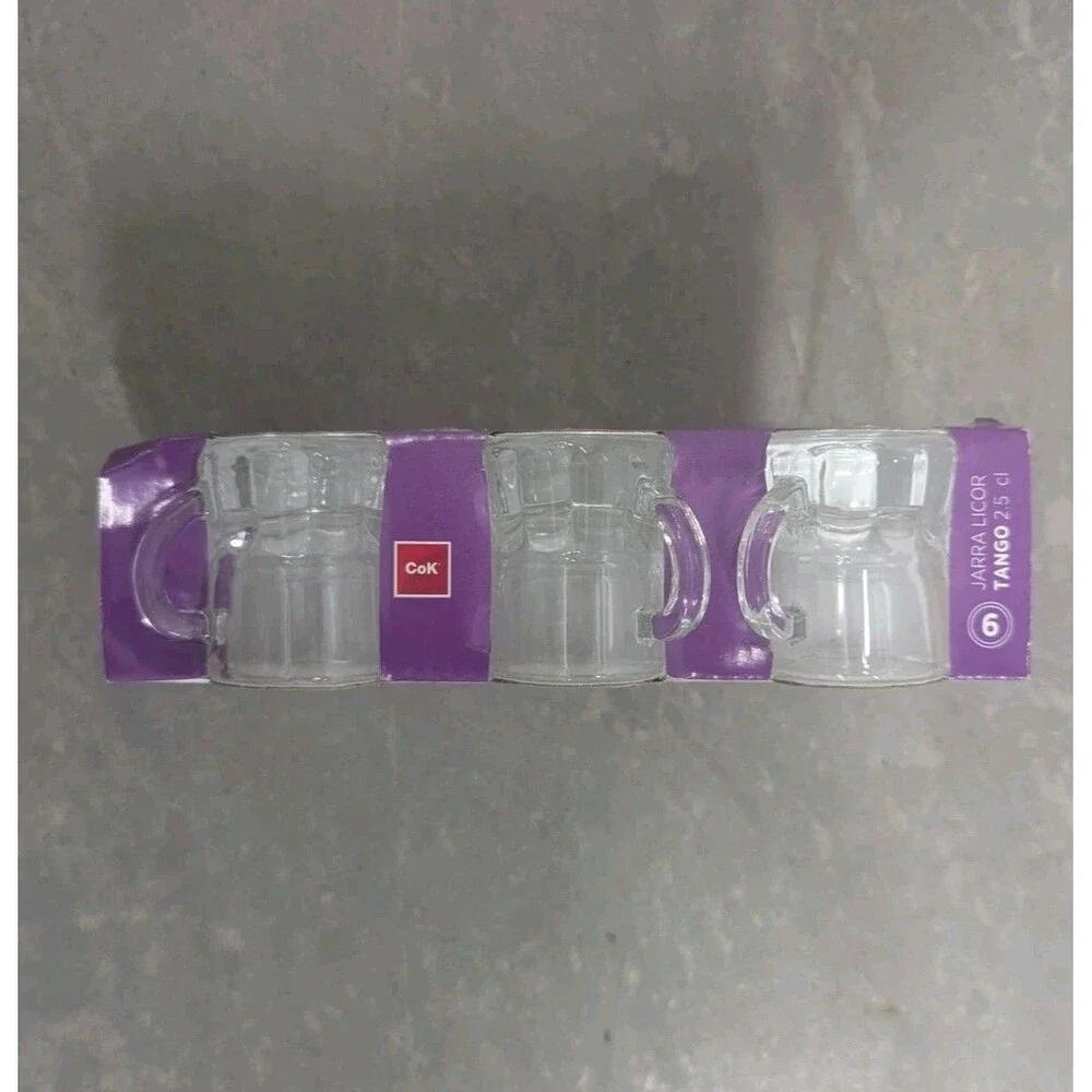 Cok - Amberes Jarra Licor Shot Glasses 2‎ Oz Set Of 6 NEW IN BOX